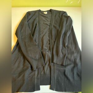 cupio black cardigan ruffle back med